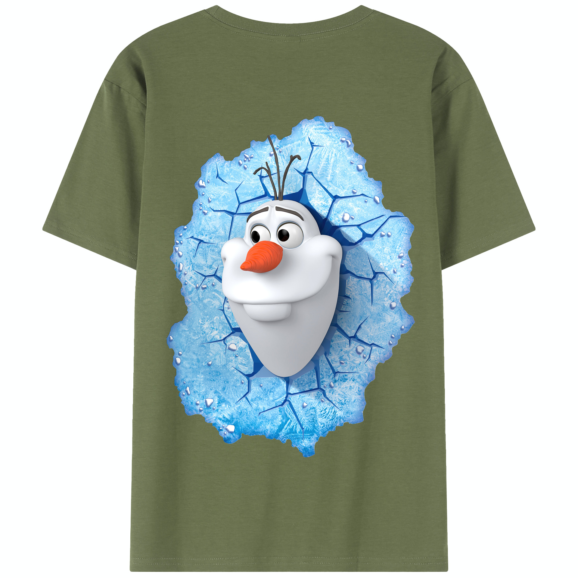 （画像用） アナと雪の女王 アンナ エルサ Frozen Anna Elsa 綿100％半袖Tシャツ（背面プリント）